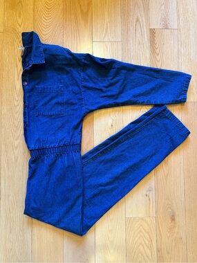 Sears Dark Blue Denim Jumpsuit